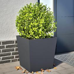 Jardini&egrave;res 2 pcs anthracite 50x50x50 cm acier