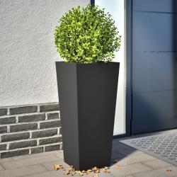 Jardini&egrave;res 2 pcs noir 35x35x75 cm acier
