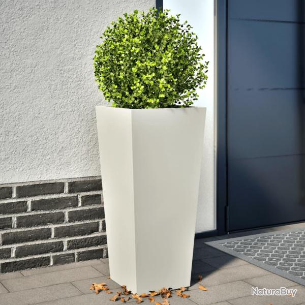 Jardini�res 2 pcs blanc 35x35x75 cm acier