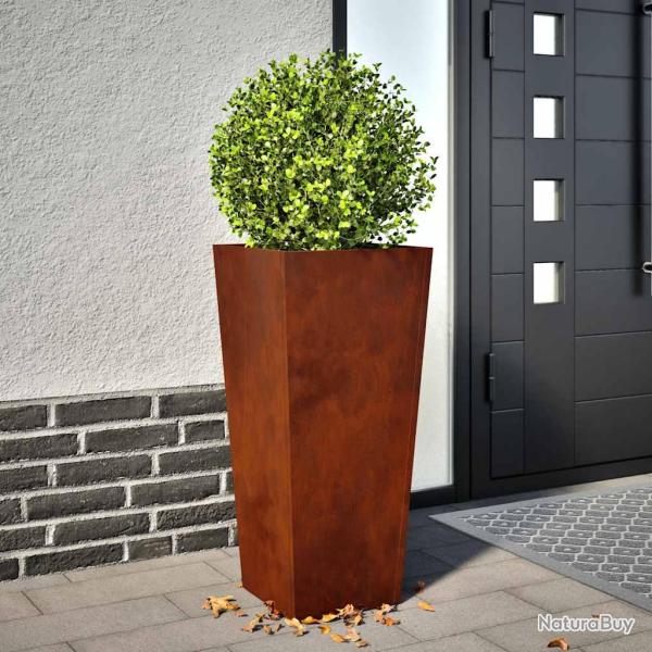 Jardini�re 35x35x75 cm acier r�sistant aux intemp�ries