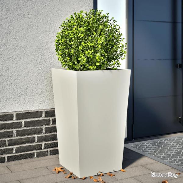 Jardini�re blanc 45x45x75 cm acier