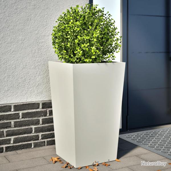 Jardini�res 2 pcs blanc 45x45x75 cm acier