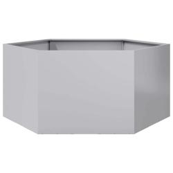 Jardini&egrave;re hexagone 104x90x45 cm acier galvanis&eacute;