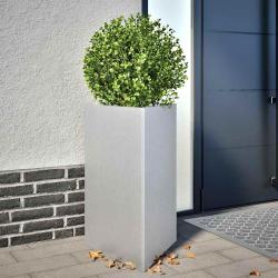 Jardini&egrave;res 2 pcs triangulaire 50x43x75 cm acier galvanis&eacute;