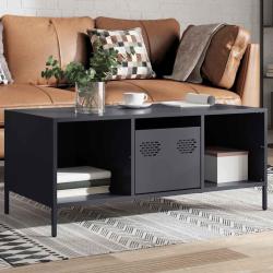 Table basse anthracite 101,5x50x43,5 cm acier lamin&eacute; &agrave; froid