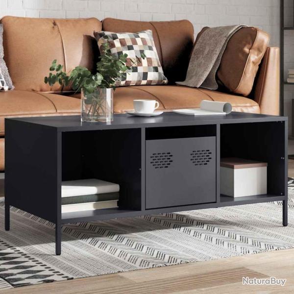 Table basse anthracite 101,5x50x43,5 cm acier lamin� � froid
