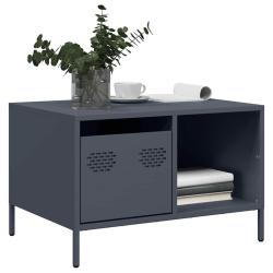 Table basse anthracite 68,5x50x43,5 cm acier lamin&eacute; &agrave; froid
