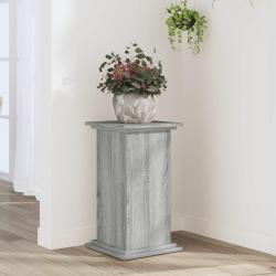 Support pour plantes gris 33x33x60 cm bois d'ing&eacute;nierie