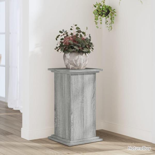Support pour plantes gris 33x33x60 cm bois d'ing�nierie