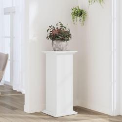 Support pour plantes blanc 33x33x80 cm bois d'ing&eacute;nierie