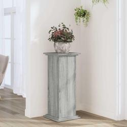 Support pour plantes gris 33x33x80 cm bois d'ing&eacute;nierie