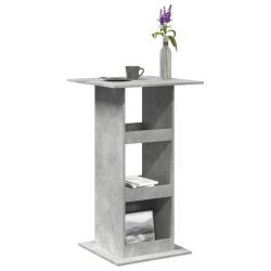 Table de bar avec rangement gris b&eacute;ton bois d'ing&eacute;nierie