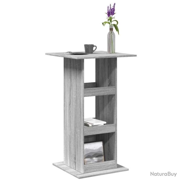 Table de bar avec rangement gris bois d'ing�nierie