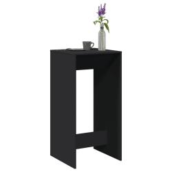Table de bar noir 51x50x103,5 cm bois d'ing&eacute;nierie