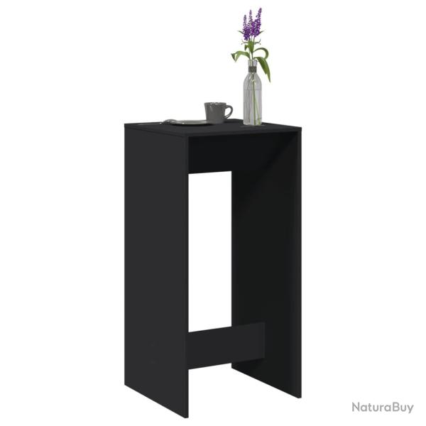 Table de bar noir 51x50x103,5 cm bois d'ing�nierie