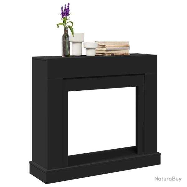 Cadre de chemin�e noir 100x30x87,5 cm bois d'ing�nierie