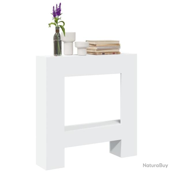Cadre de chemin�e blanc 81x18x82 cm bois d'ing�nierie