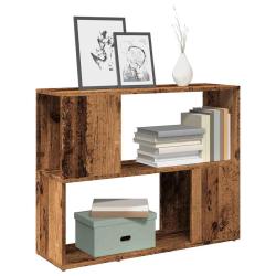 Biblioth&egrave;que/S&eacute;parateur de pi&egrave;ce vieux bois 80x24x63 cm