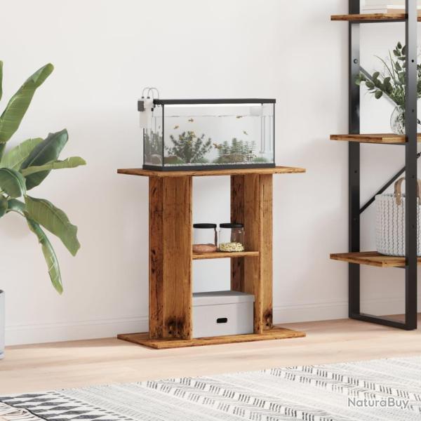 Support d'aquarium en bois ancien 60 x 30 x 60 cm Bois d'ing�nierie