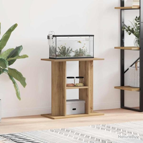 Support d'aquarium ch�ne marron 60x30x60 cm bois d'ing�nierie