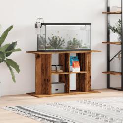 Support pour aquarium vieux bois 100x40x60 cm bois d'ing&eacute;nierie