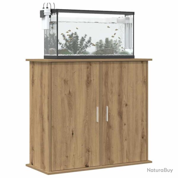 Support d'aquarium Ch�ne artisanal 81x36x73 cm Bois d'ing�nierie