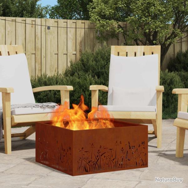 Boule de feu Rouill� 60 x 60 x 30 cm Acier patin�