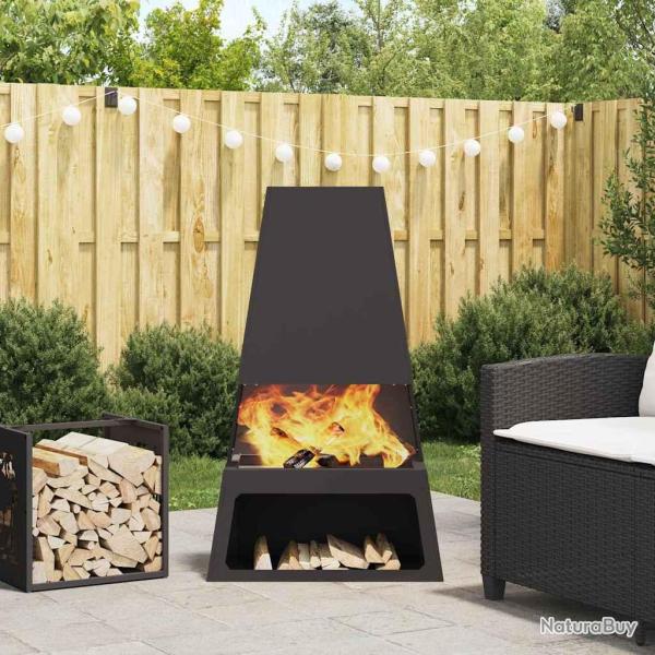 Boule de feu Noir 60 x 35 x 100 cm Acier patin�