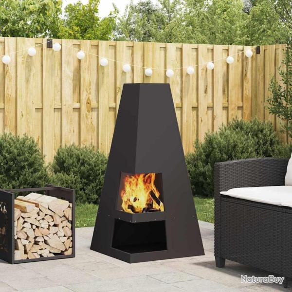Brasero Noir 50 x 50 x 100 cm Acier patin�