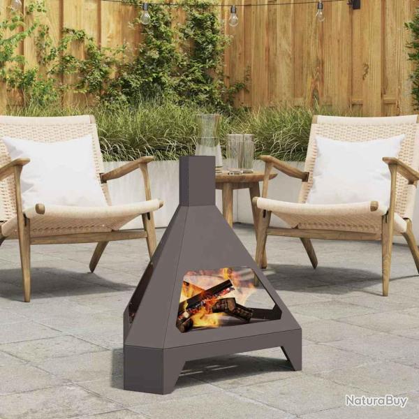 Brasero Noir 50 x 43 x 52 cm Acier patin�