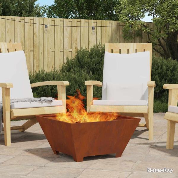 Braise Marron 60 x 60 x 30 cm Acier Corten