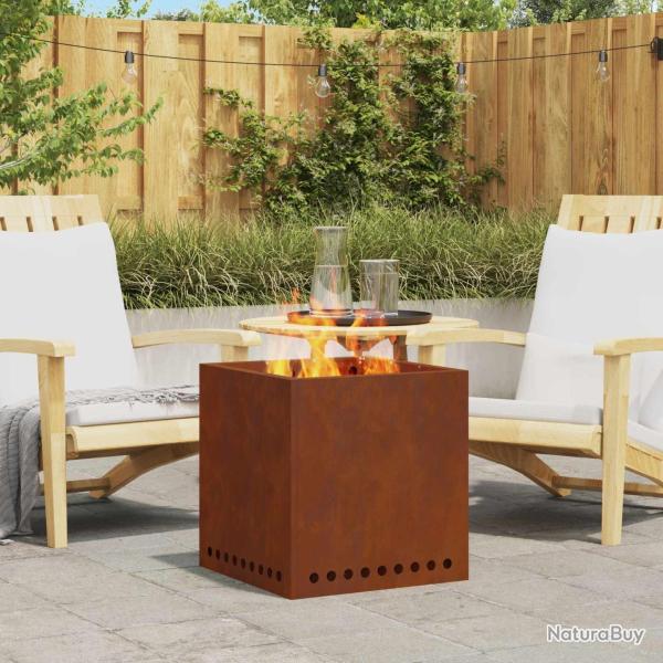 Bol de feu sans fum�e Rouill� 48 x 48 x 50 cm Acier patin�