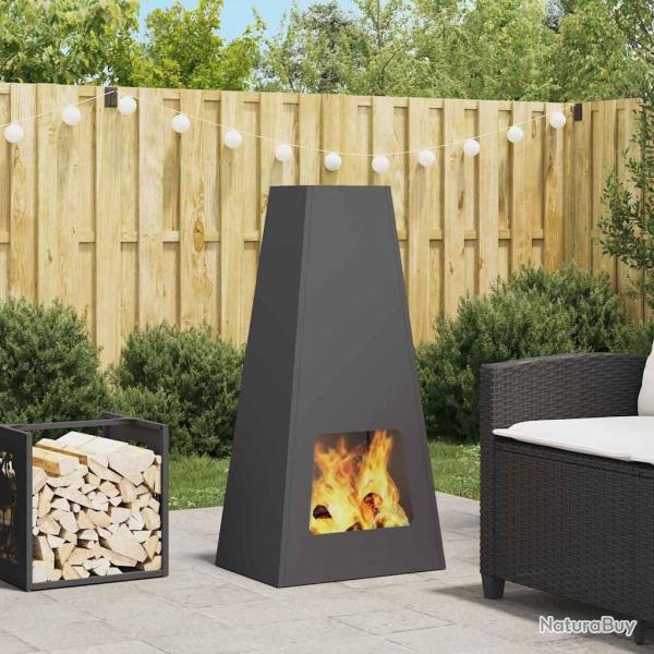 Brasero Noir 50 x 35 x 100 cm Acier patin�