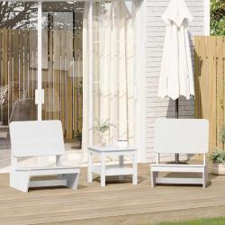 Chaises de lot de 2 blanc 60x64x70,5 cm bois massif pin