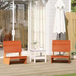 Chaises de lot de 2 cire marron 60x64x70,5 cm