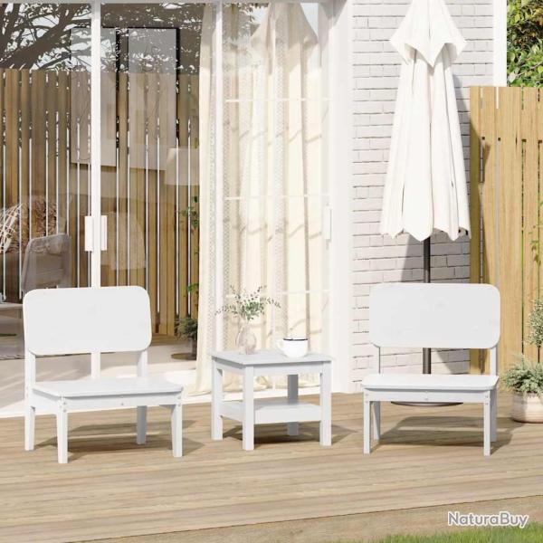 Chaises de lot de 2 blanc 60x52,5x72 cm bois massif pin