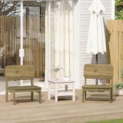 Chaises de lot de 2 cire marron 60x52,5x72 cm