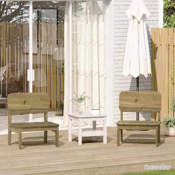 Chaises de lot de 2 cire marron 60x52,5x72 cm