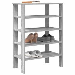 &Eacute;tag&egrave;re &agrave; chaussures gris 61x32x87,5 cm bois ing&eacute;nierie