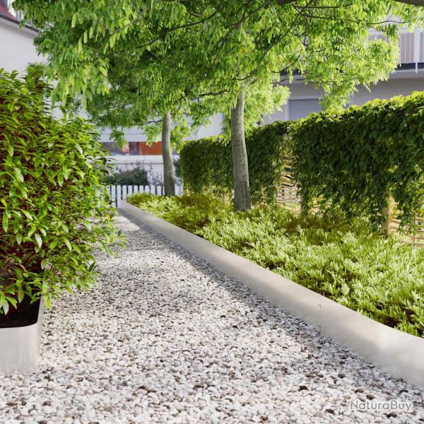 Bordure de Pelouse 10 pcs 20 x 103 cm Acier inoxydable Argent�