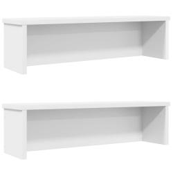 &Eacute;tag&egrave;res de cuisine empilables 2 pcs blanc 50x15x16 cm