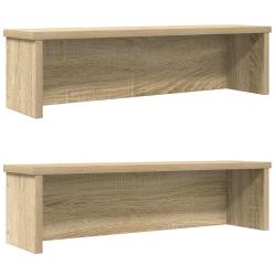 &Eacute;tag&egrave;res de cuisine empilables 2 pcs ch&ecirc;ne 50x15x16 cm