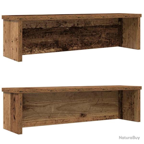�tag�res de cuisine empilables 2 pcs vieux bois 50x15x16 cm