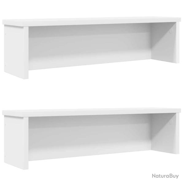�tag�res de cuisine empilables 2 pcs blanc 60x15x16 cm