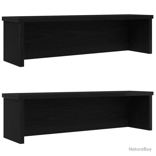 �tag�res de cuisine empilables 2 pcs noir 60x15x16 cm