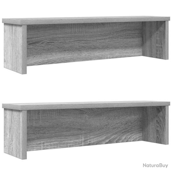 �tag�res de cuisine empilables 2 pcs gris 60x15x16 cm