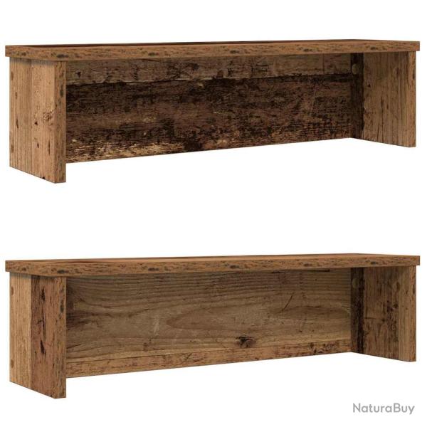 �tag�res de cuisine empilables 2 pcs vieux bois 60x15x16 cm
