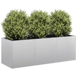 Jardini&egrave;re 120x40x40 cm acier galvanis&eacute;