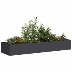 Jardini&egrave;re noir 280x80x40 cm acier