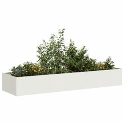 Jardini&egrave;re blanc 280x80x40 cm acier